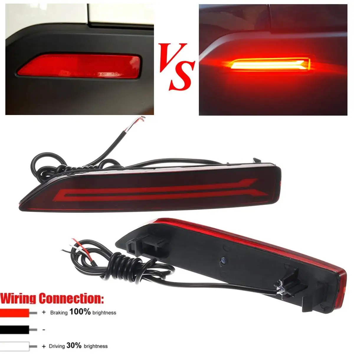 2 шт. светодиодный заднего бампера отражатель задний стоп сигнал светильник