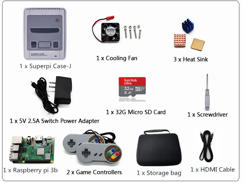 Чехол Retroflag SUPERPi для Raspberry Pi 3B 3B+ видео чехол для игровой приставки для HDMI ТВ игровых консолей с 10000 играми
