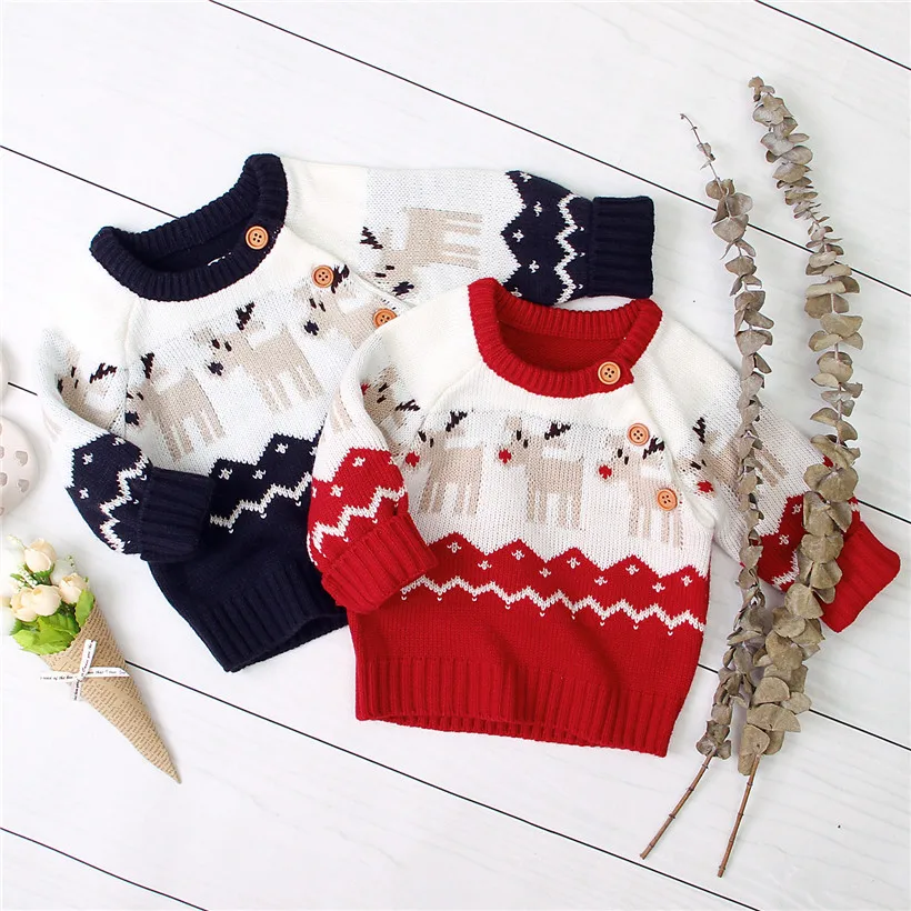 

Baby Sweater Christmas Knitted Baby Clothes Baby Boys Sweaters Deer Girls Sweaters Toddler Cardigan Baby Girl Boys Cardigan