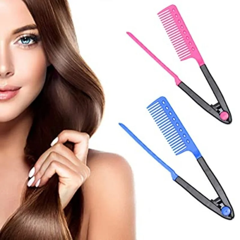 

V Type Washable Folding Hair Straightener Comb Hairdressing Brush Comb Hair Styling Clip Tools Barber Accessories Comb for Hair