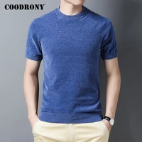 coodrony brand sweater men short sleeve o neck pullover men clothing autumn winter fashion casual slim fit jumper sweaters c1185