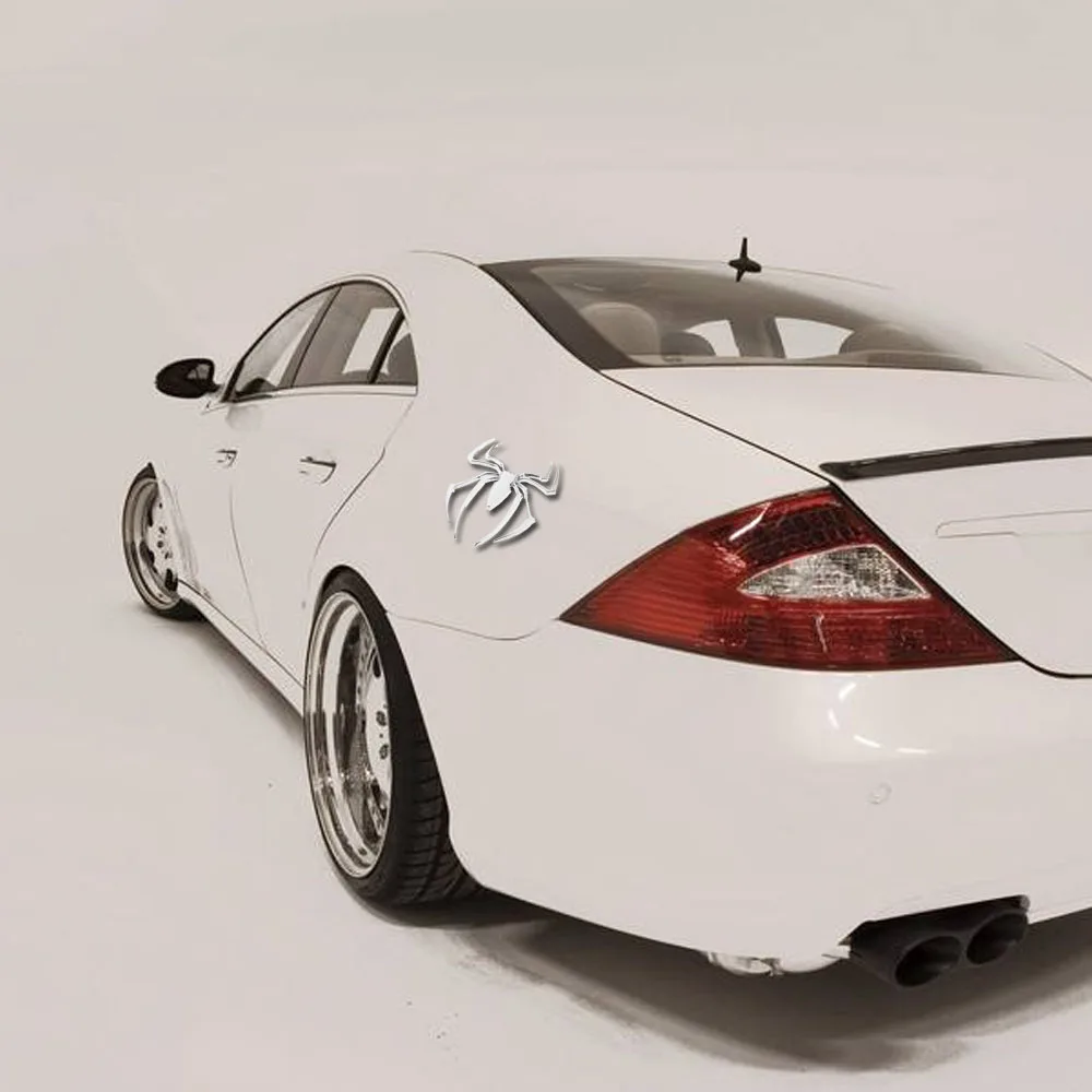 

3D Hot New Car Stickers Metal Silver/Gold Spider Shape Chrome Badge Auto Emblem Decal Auto Decoration