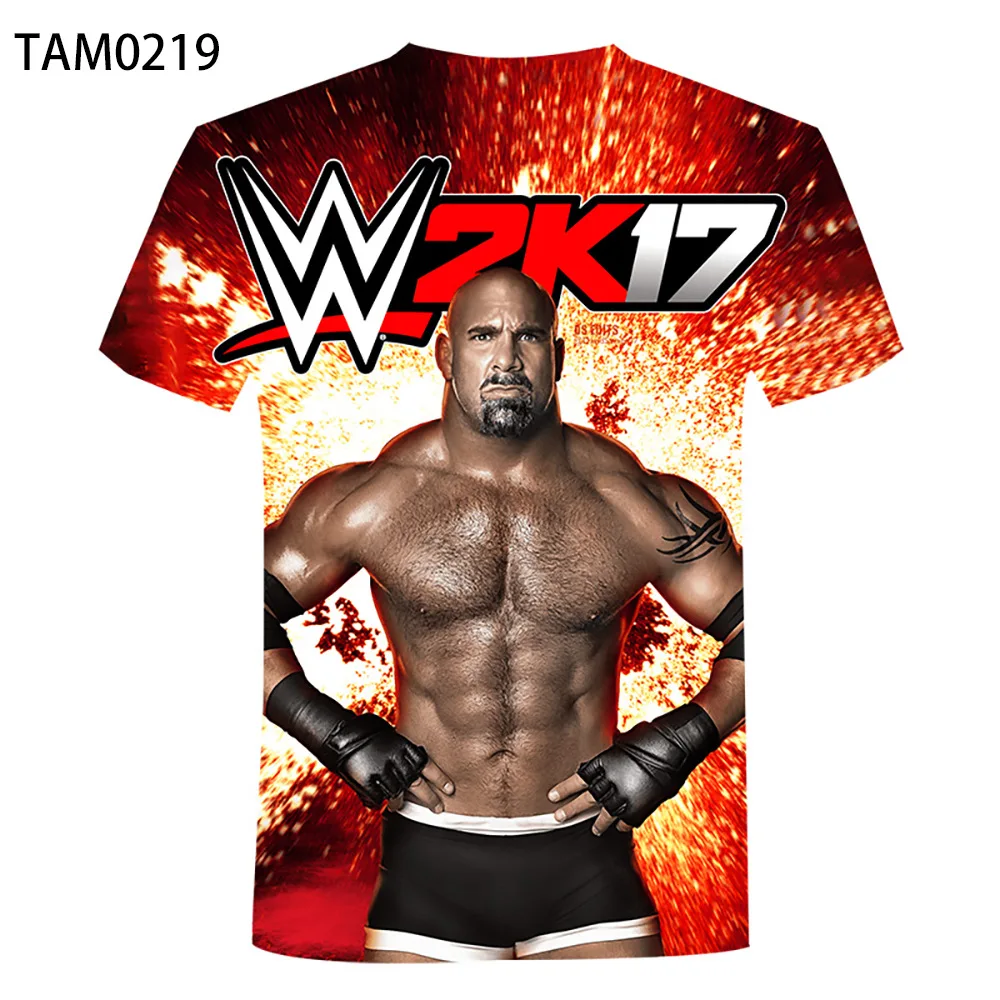 

WWE Wrestling Star Characters High Quality 3D Printing Harajuku Casual Fashion Men's T-Shirt Tops