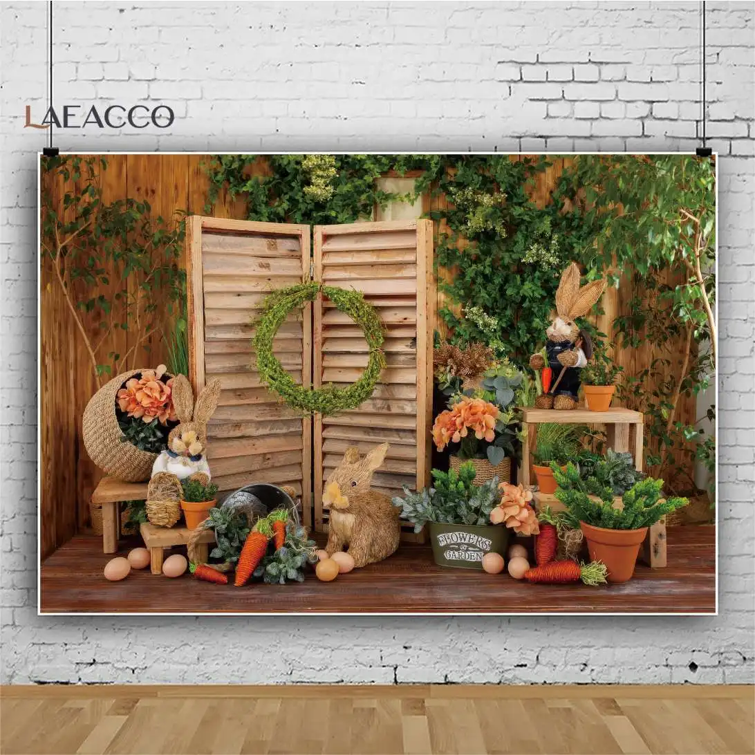 

Виниловый фон для фотосъемки с изображением весенней доски кролика деревянного пола