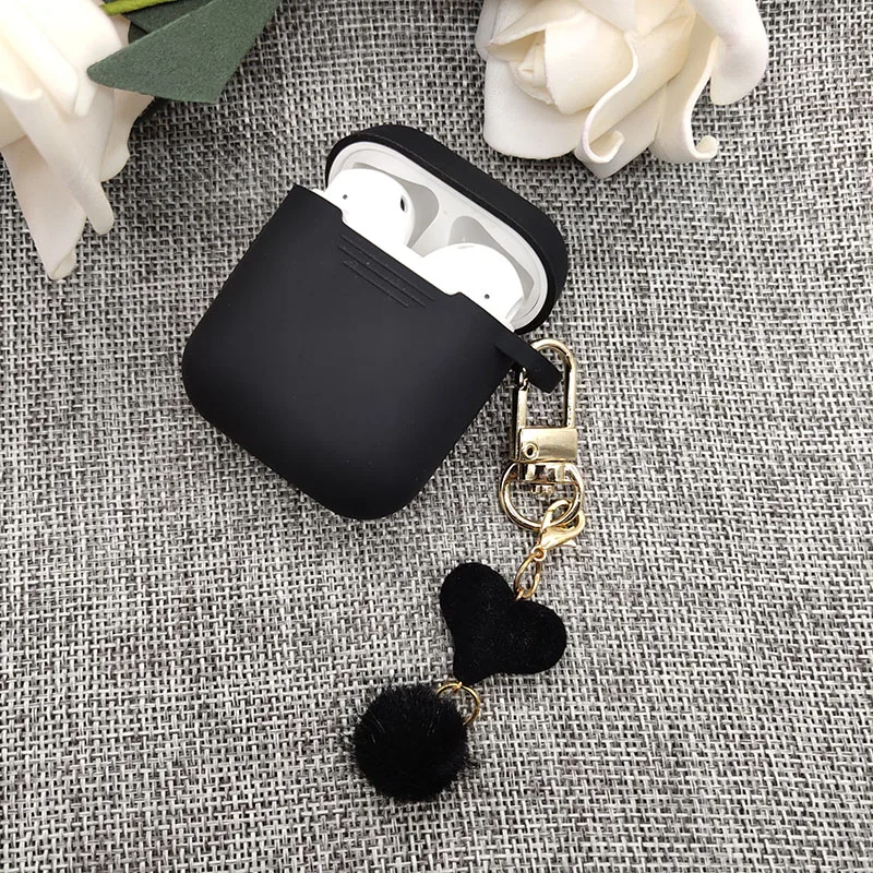 Чехол для AirPods силиконовый чехол наушников s защитный Airpods 2/1 аксессуары с простым