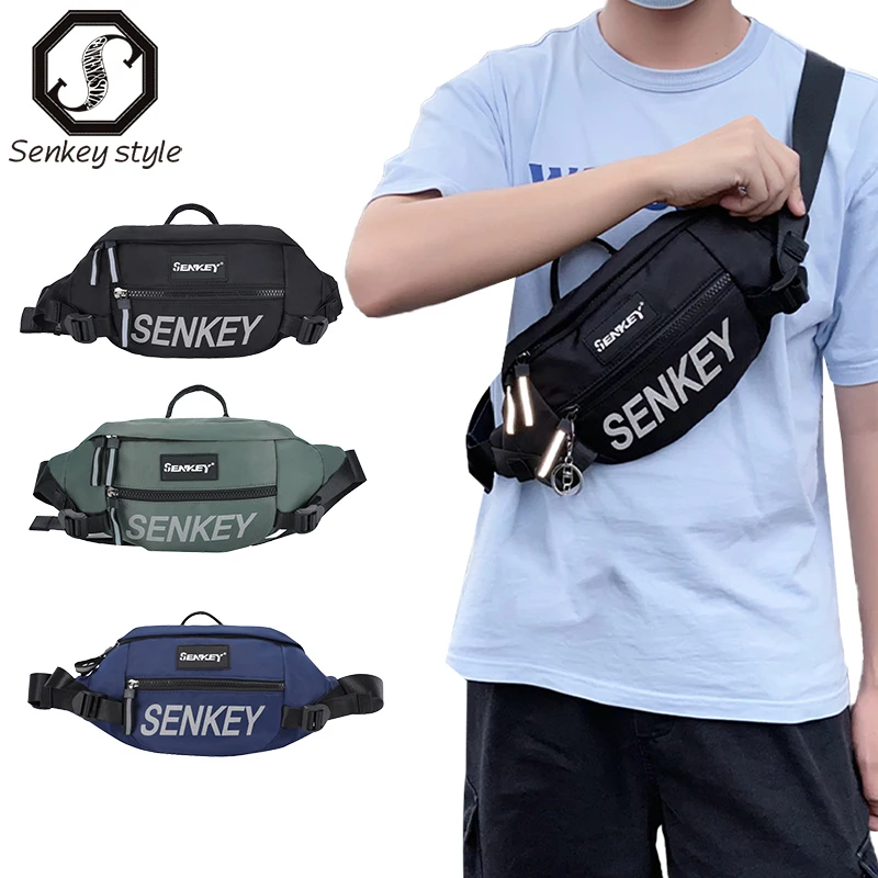 

Новинка 2020, модная мужская поясная сумка, водонепроницаемая Дорожная сумка из ткани Оксфорд, сумка на пояс для телефона, сумка через плечо д...