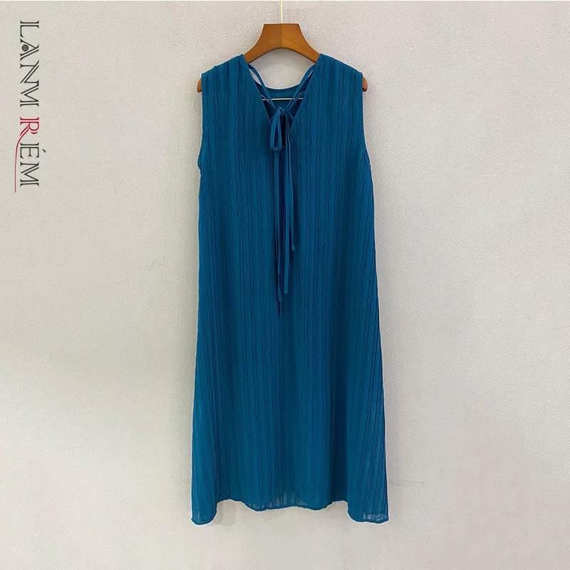 

LANMREM Women Dress Fashion Design Summer Pleated Series Temperament Loose Fit Fashion Tide Summer 2021 2P2239