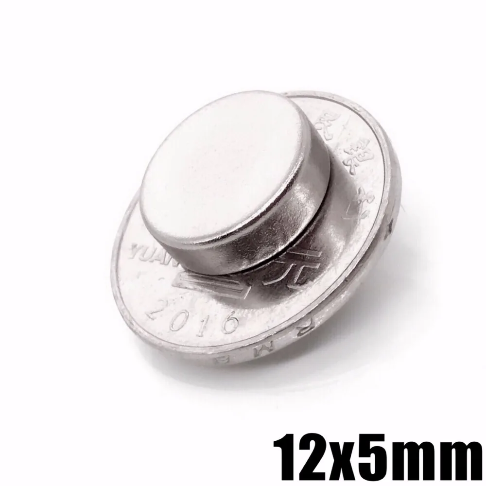 5/10/20/50/100/200pcs 12mm x 5mm 12x5 Disc Round Cylinder Rare Earth Neodymium Magnets 12*5 NEW Art Craft Connection - купить по