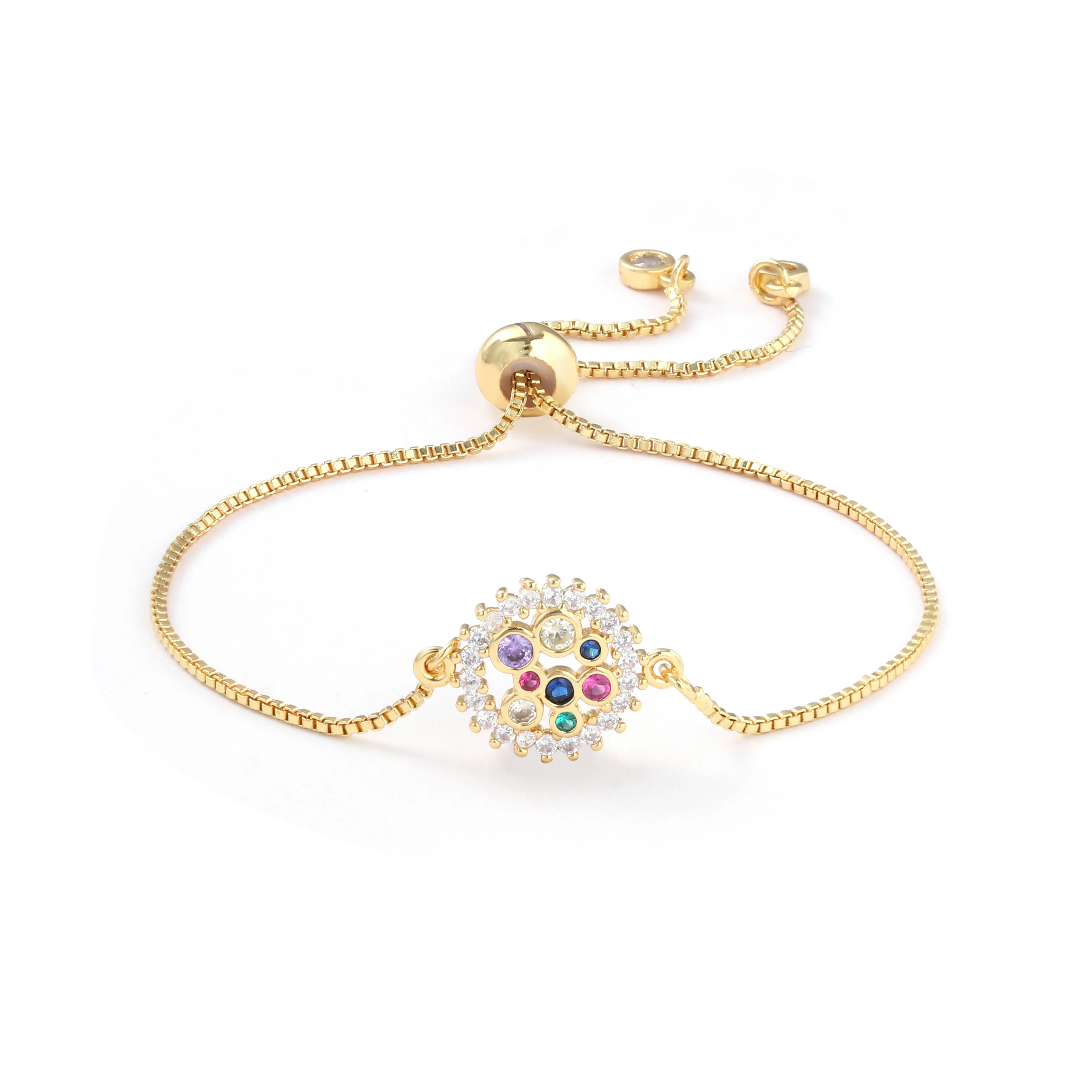 1JYX, новинка, pulseira mujer moda, прозрачный кристалл, золото, браслеты с подвесками, браслеты для женщин, дерево жизни, регулируемый браслет, ювелирное изделие, подарок - Окраска металла: B1288-G