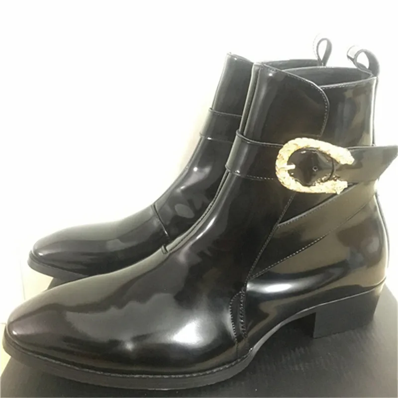 Настоящая картина Роскошные мужские ботинки ручной работы на танкетке из