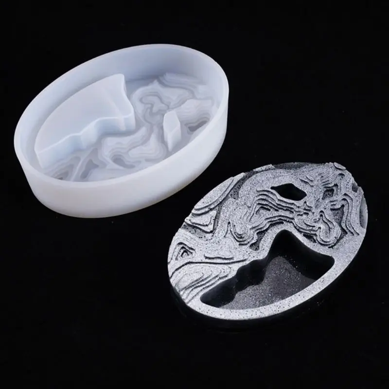 

Free shipping Crystal Epoxy Resin Mold Oval Potted Casting Silicone Mould Handmade DIY Crafts Decorations Making Tools