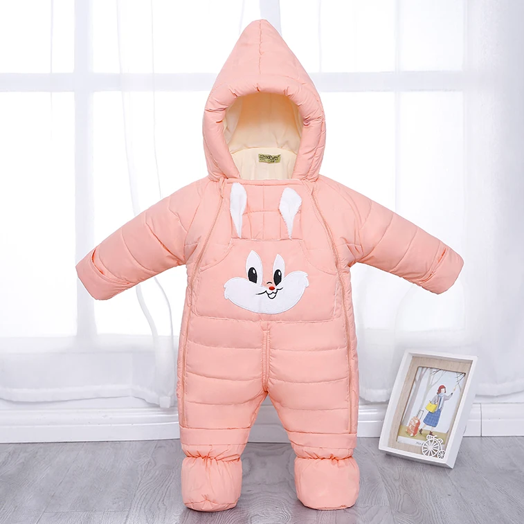 -30 degrees cold Winter warm Baby girl Clothes 2019 New born Style Rompers Boys Jumpsuits cute Cartoon Infant Overalls | Детская одежда