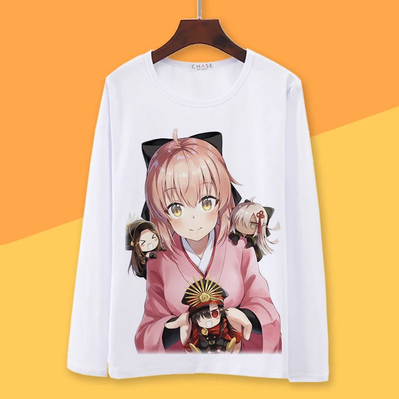Футболка для косплея из Fate Grand Order футболка с длинным рукавом Okita Souji весна-осень