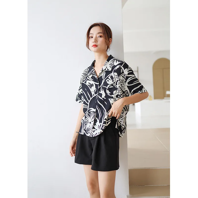 Женская блузка лето 2019 корейский Кардиган-кимоно шикарная Повседневная рубашка