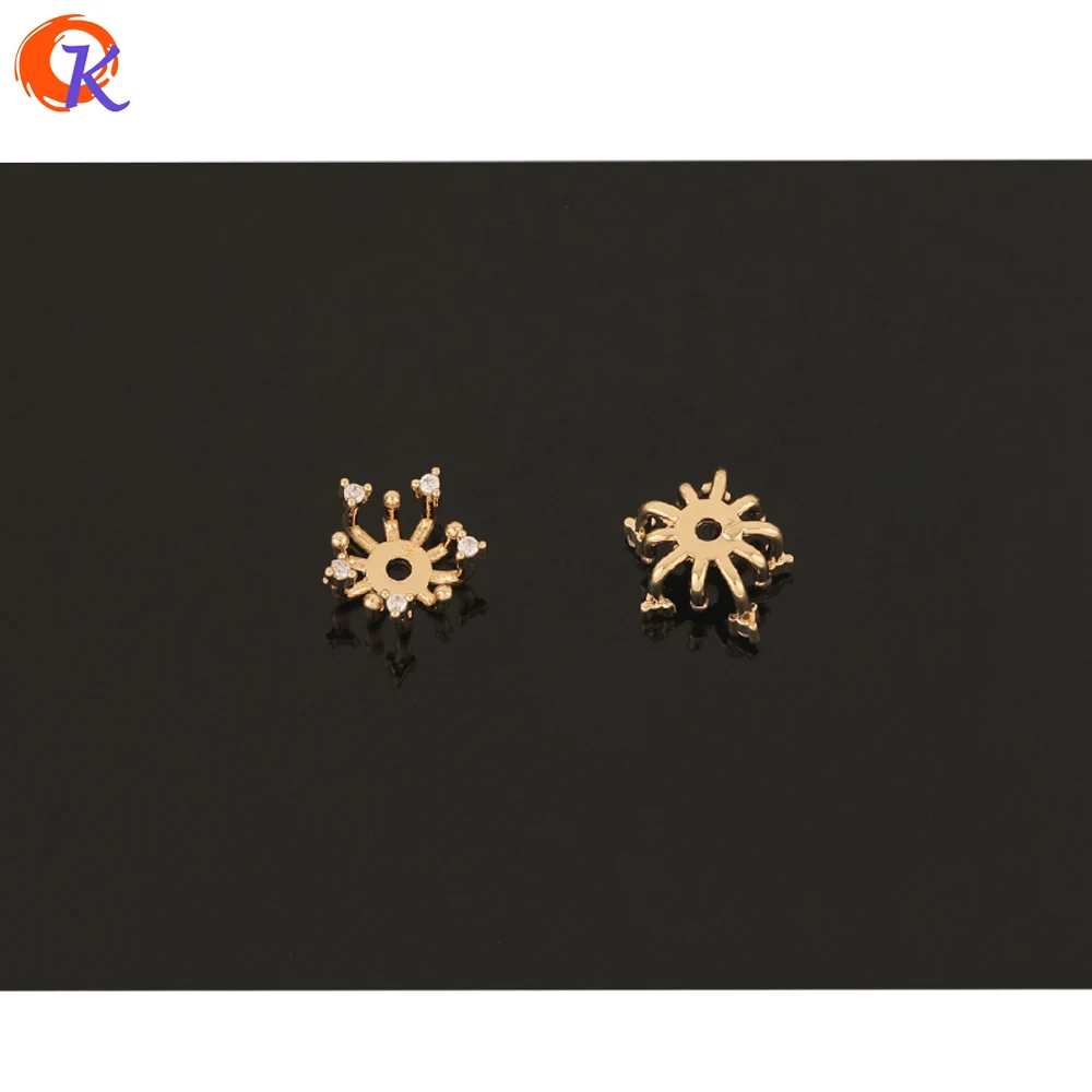 

Cordial Design 50Pcs 10*10MM Jewelry Accessories/CZ Charms/Hand Made/Stamen Shape/Connectors/Earring Findings/DIY Jewelry Making