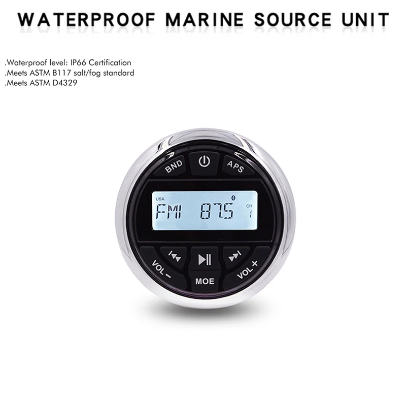 Водонепроницаемый морской Bluetooth стерео радиоприемник для лодки FM AM цифровой