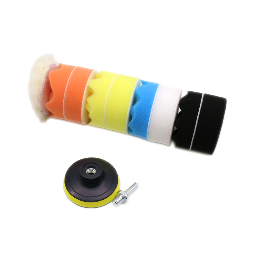 

Car Polishing Waxing Buffing Pad Sponge Plate Kit for Automobile Polisher Buffer Waxer Sander with M14 Shank