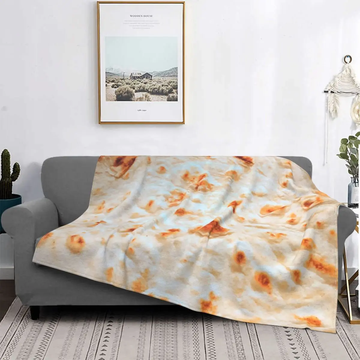 

Флисовые украшения Manta Burrito Decken Tortilla Lavash, клетчатая ткань, супер круглая ткань для дома