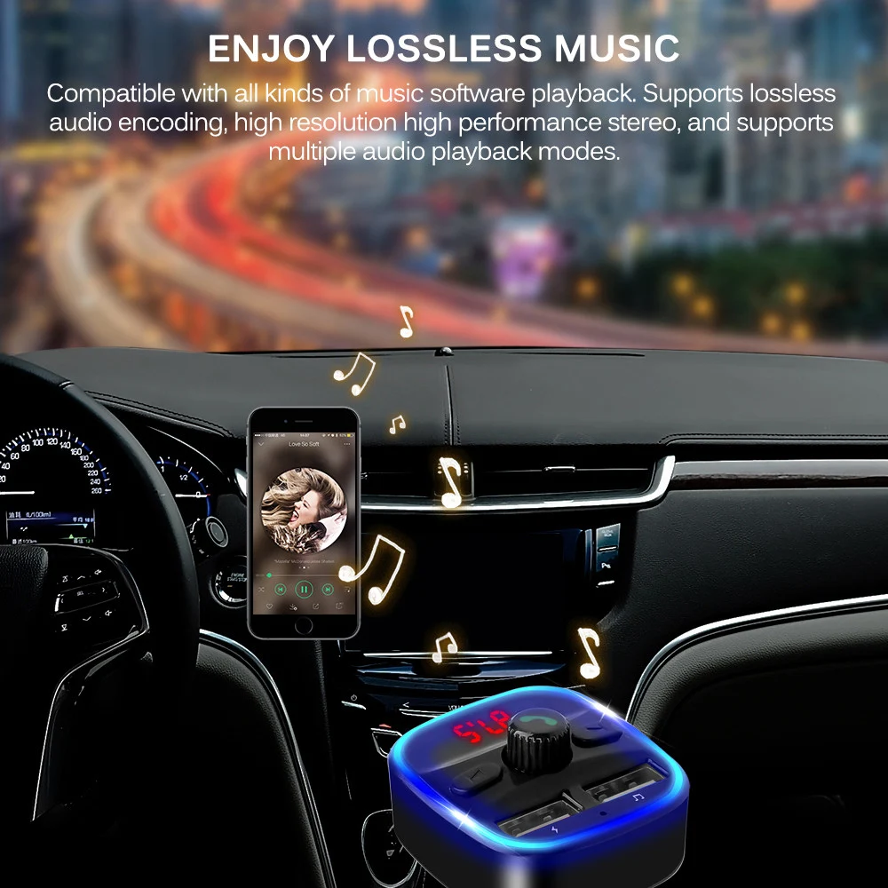 Автомобильное зарядное устройство kebidu с двумя USB mp3-плеер Bluetooth FM-передатчик