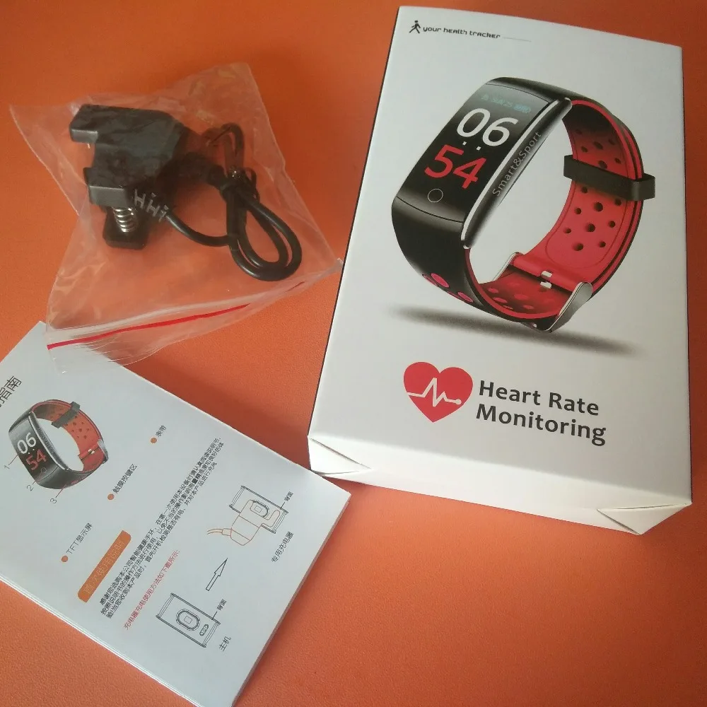 Смарт Браслет Hartslagmeter Водонепроницаемый Фитнес трекер Bluetooth браслет часы Q8S Voor