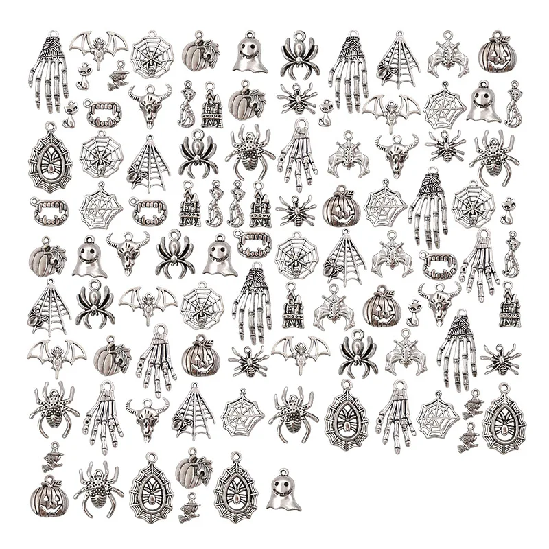 20 шт. Смешанные Подвески Скелет Череп Хэллоуин Лот металлические Рождественские
