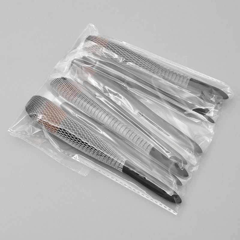 

10Pcs Black Makeup Brush Set Fiber Concealer Liquid Foundation Eyeshadow Tapered Handle Porous Brush Makeup Tool