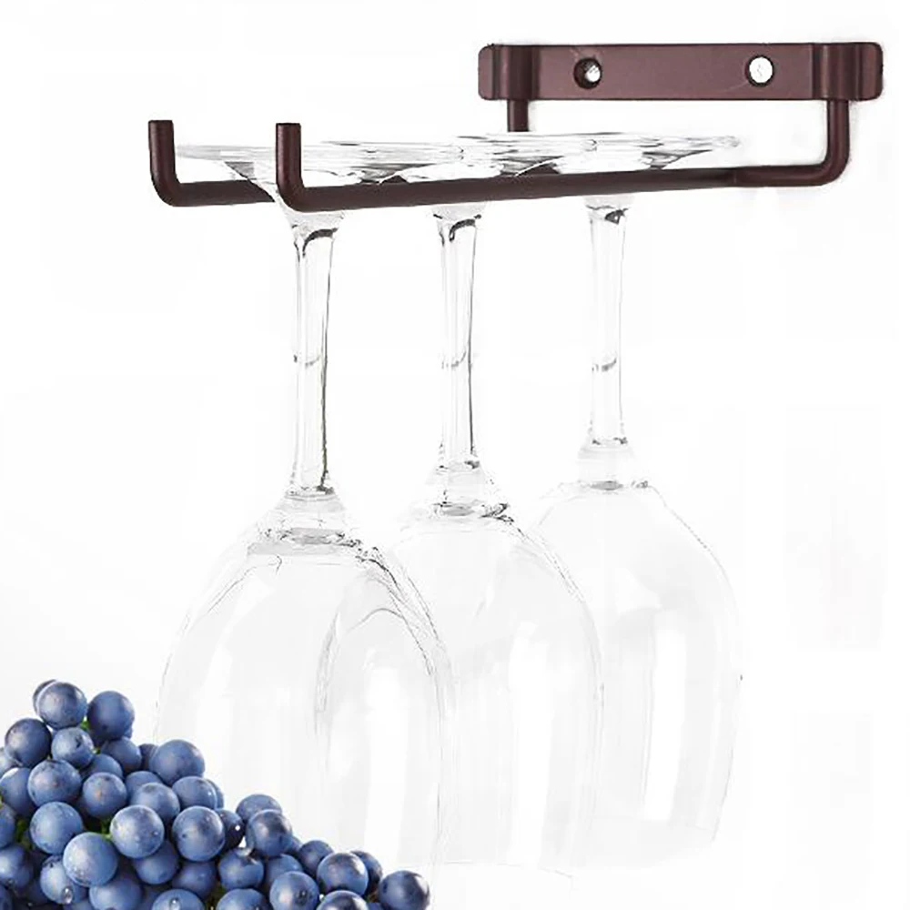 Двухрядный настенный держатель для стаканов красного вина подставка кухни