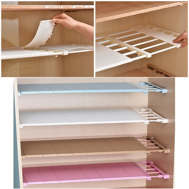 Регулируемая полка экономящая пространство растягивающаяся для ванной кухни