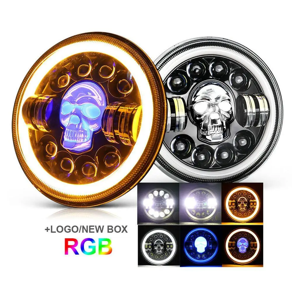 

7inch Round LED Projection Headlight for Harley FLD ,for Davidson Touring Rod FatBoy Heritage Softail Slim Deluxe