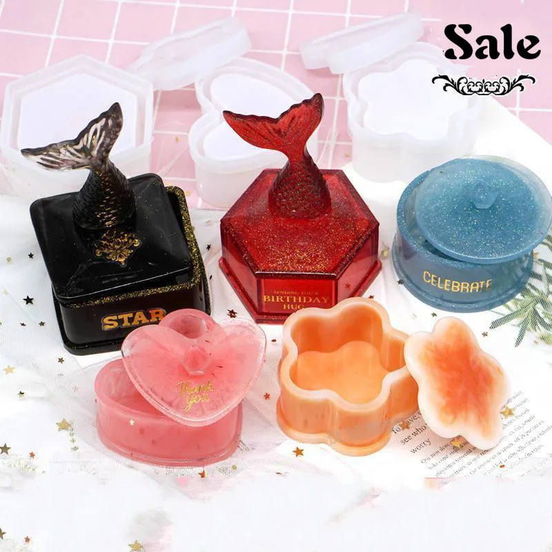 Силиконовая форма из смолы коробка для хранения прозрачная эпоксидная Круглый