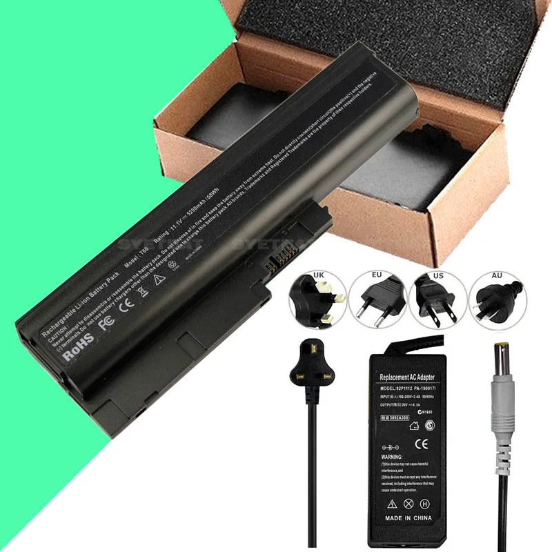 Ноутбук Зарядное устройство/батарея для Lenovo IBM ThinkPad T60 R61 W500 R500 FRU92P1141 FRU92P1137