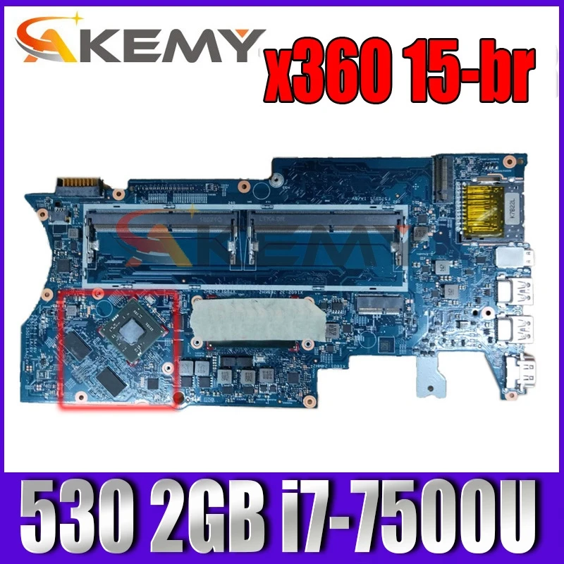 

For HP Pavilion x360 Convertible 15-br Laptop motherboard SPS-MB DSC 530 2GB i7-7500U WIN L08541-601 L08541-001 100% working