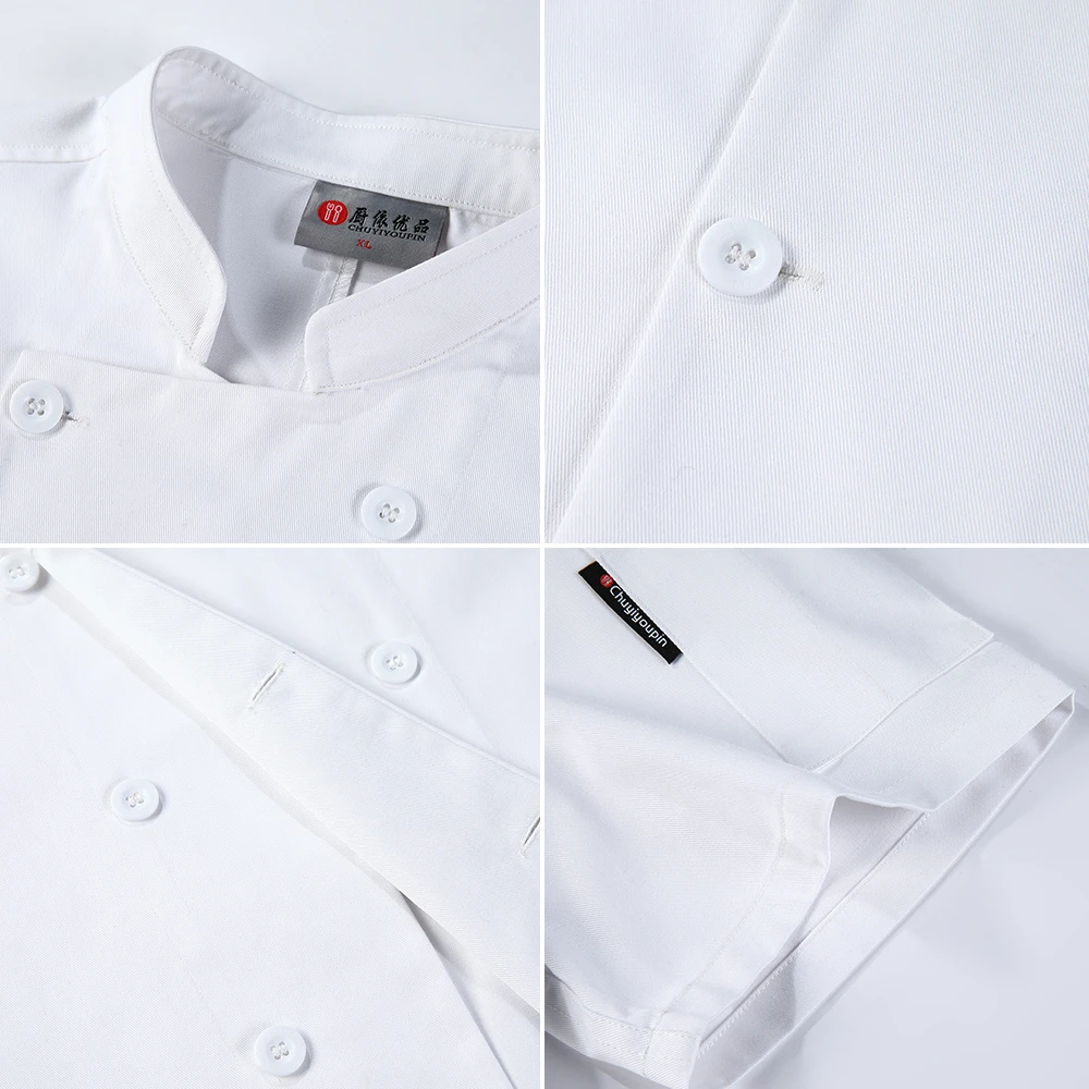 Белая куртка шеф повара мужская и женская одежда для готовки шляпа фартук костюм