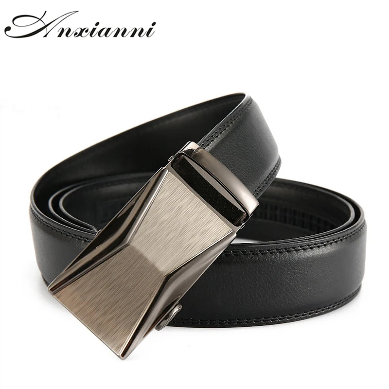 Designer High Quality brand genuine leather belt men automatic buckle gold famous  strap male simple cowboy