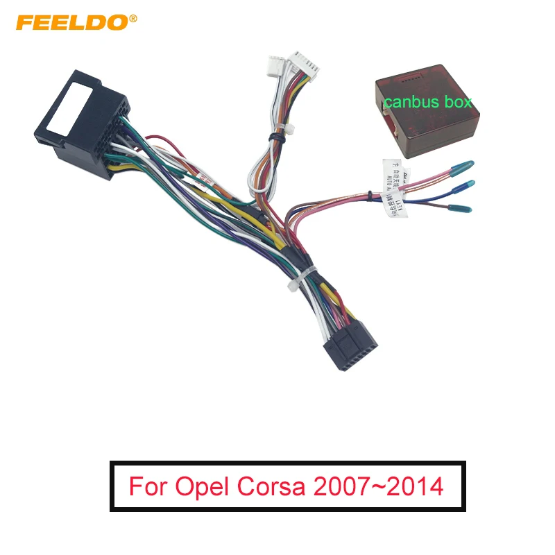 Автомобильный 16pin Android аудио жгут проводов FEELDO с can-шиной коробка для Opel Corsa 07 ~ 14