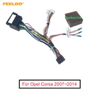 Автомобильный 16pin Android аудио жгут проводов FEELDO с can-шиной коробка для Opel Corsa 07  14 Aftermarket стерео Монтажный провод