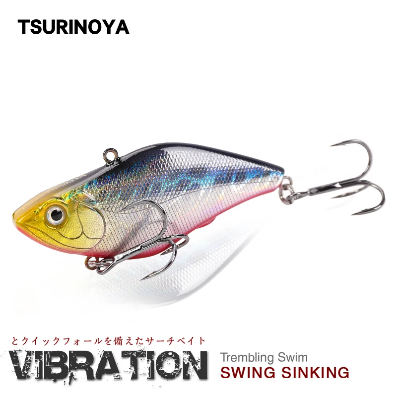 TSURINOYA VIB жесткая приманка для рыбной ловли 70 мм 13 8 г DW22 тонущий вибрирующий