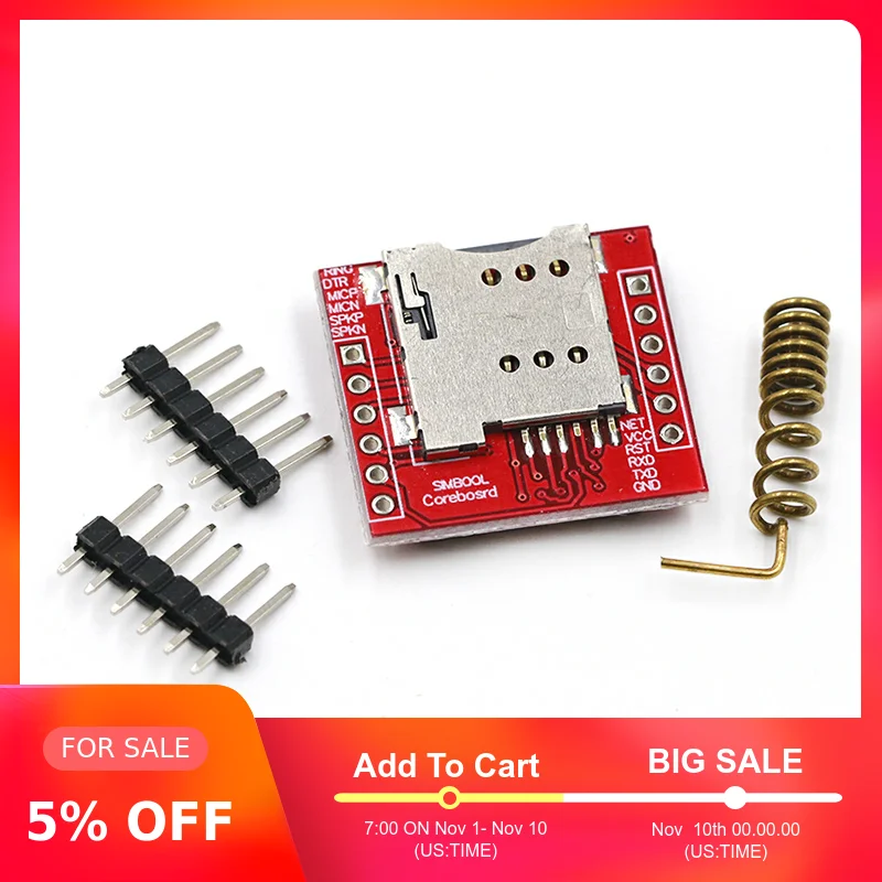 Мини маленький модуль SIM800L GPRS GSM карта MicroSIM Core Беспроводная плата Quad-band ttl последовательный порт с антенной для Arduino