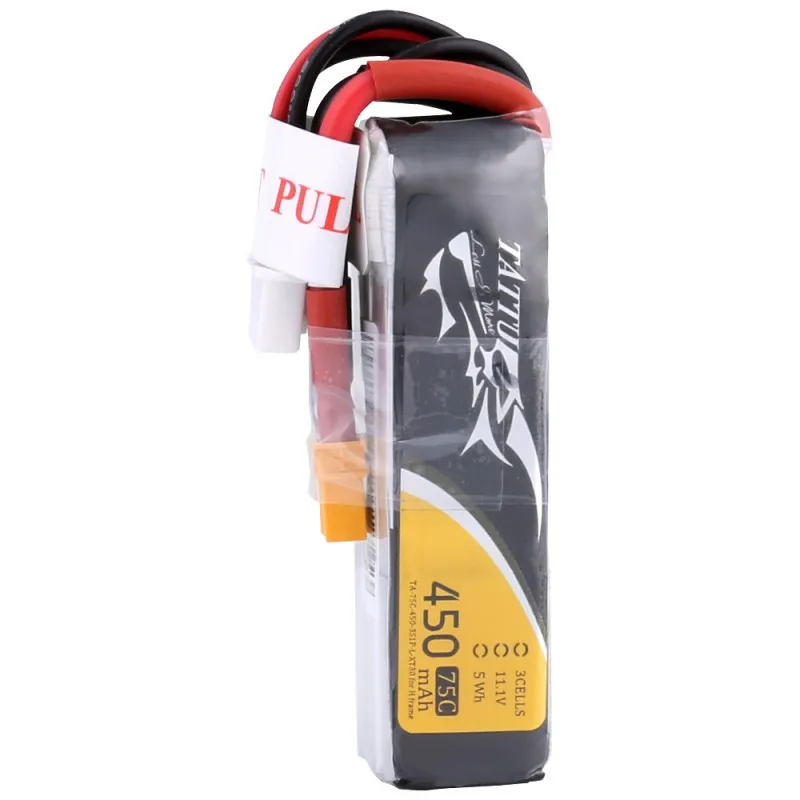 ACE Tattu 450mAh 75C 14 8 V 11 1 7 4 4S 3S 2S Lipo Battery XT30 XT60 T Plug для RC FPV Racing Drone|Детали и аксессуары| |