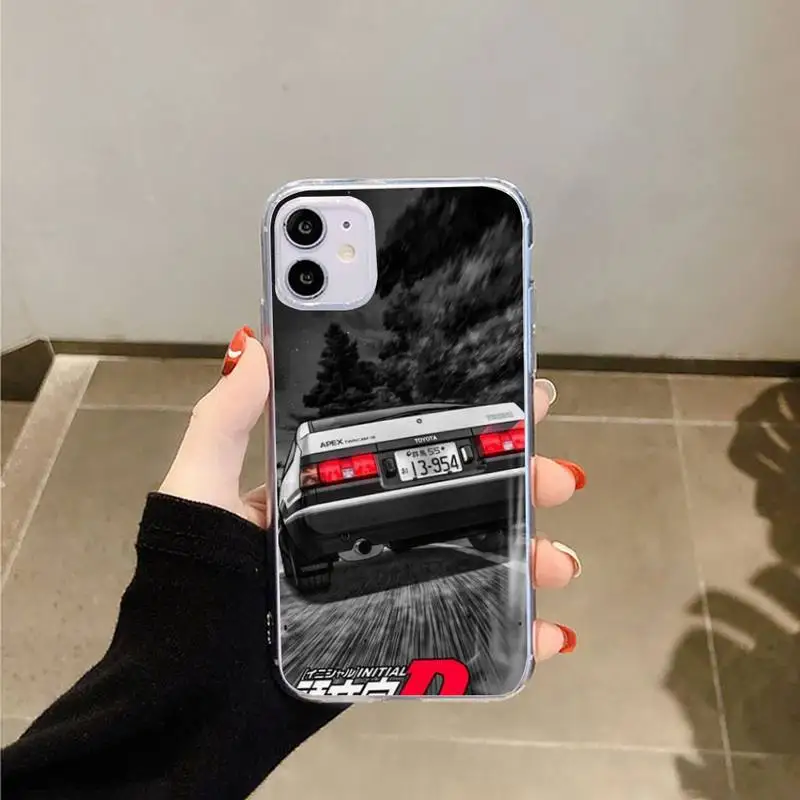 

AE86 cat soft shell Phone Cases Transparent for iPhone 6 7 8 11 12 s mini pro X XS XR MAX Plus