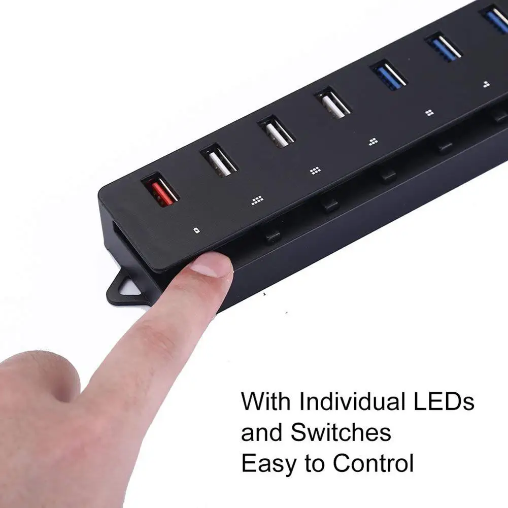 

Frosted 3.0usb 8-port HUB Fast Charging 1 With 7 Independent Switches Concentrator