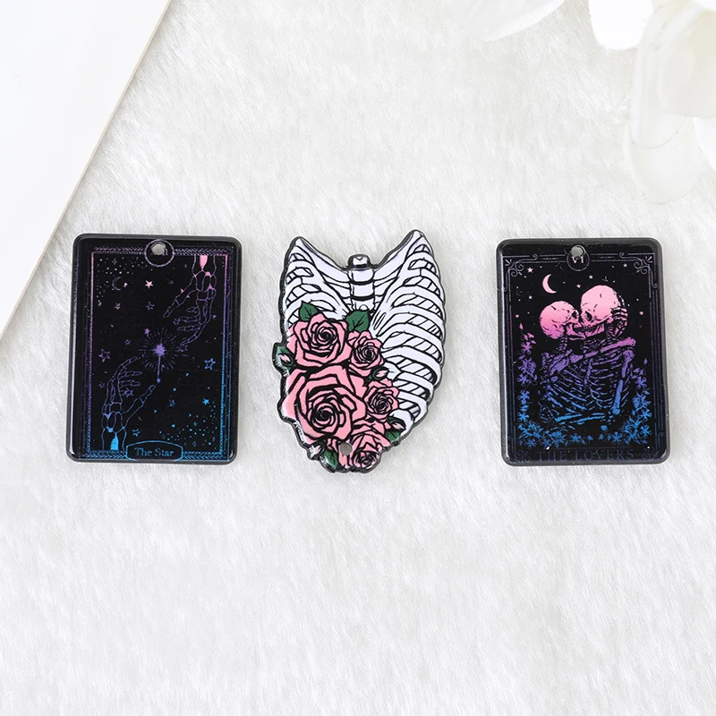 24 шт. подвески-Таро в виде черепа