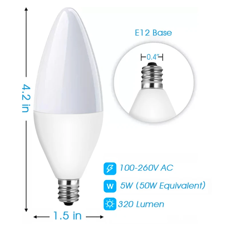 

Zigbee 3.0 RGBCW 5W LED Smart Candle Bulb Work With Tuya Zigbee Or Tuya Wifi Sensor Voice Control Works With Alexa Google Home