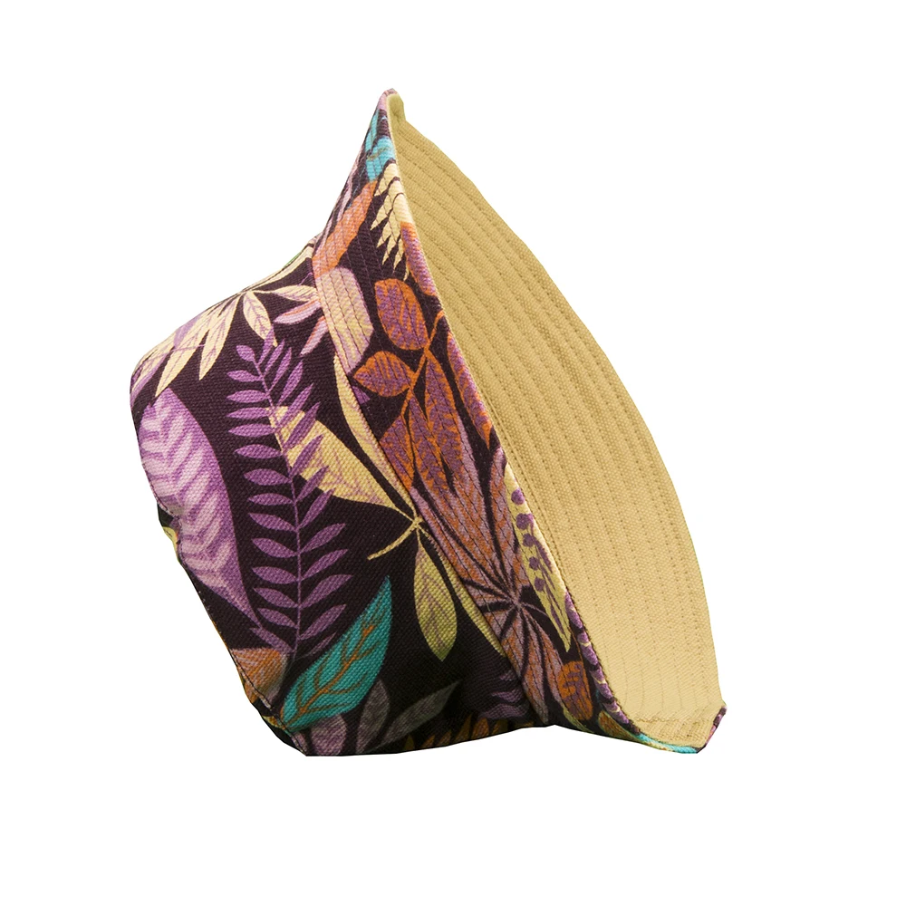 Шляпа с принтом листьев панама национальным в виде ветра и летняя парусиновая