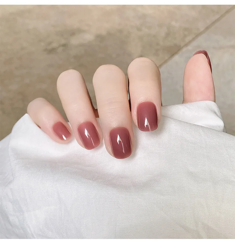 

24 шт., круглые матовые наклейки для ногтей, с клеем