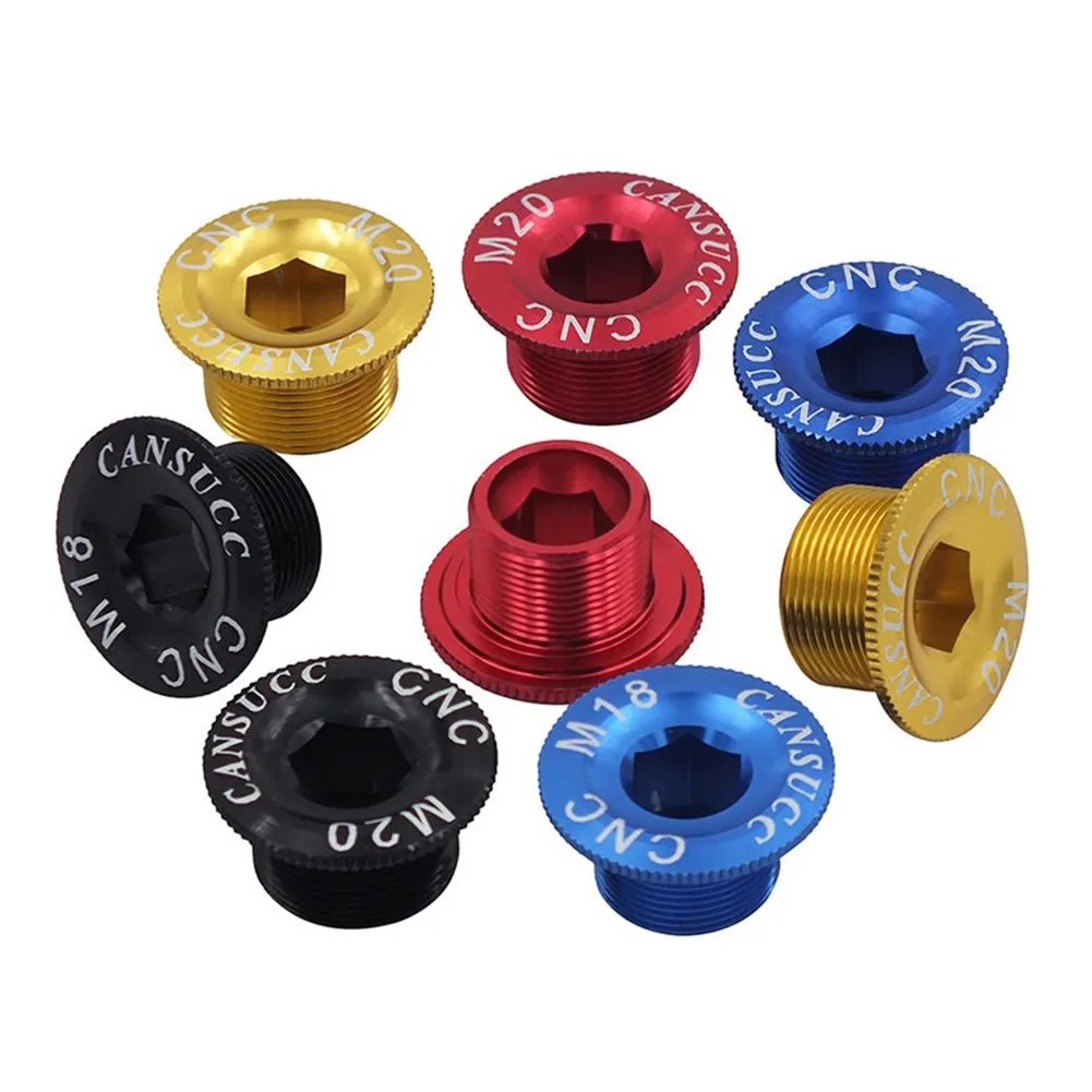 

1pc Crank Cover Screw Cap M18/M20 Crankset Aluminum MTB Road Bike Bolts Mountain Bike Accessories Black/red/gold/blue