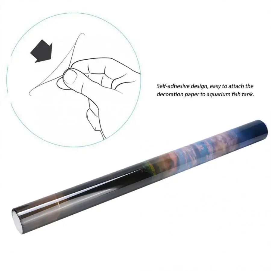 Декоративные наклейки для рыбы фон плакат декоративной живописи ПВХ наклейка