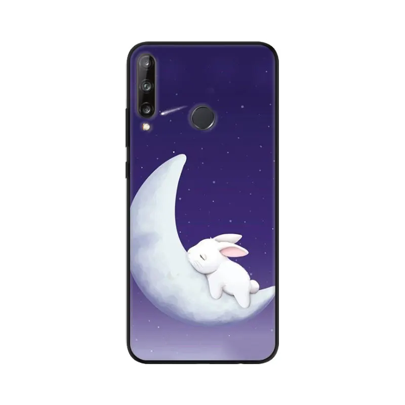 Чехол для Huawei P40 Lite E силиконовый мягкий черный чехол из ТПУ телефона P 40 с волком и