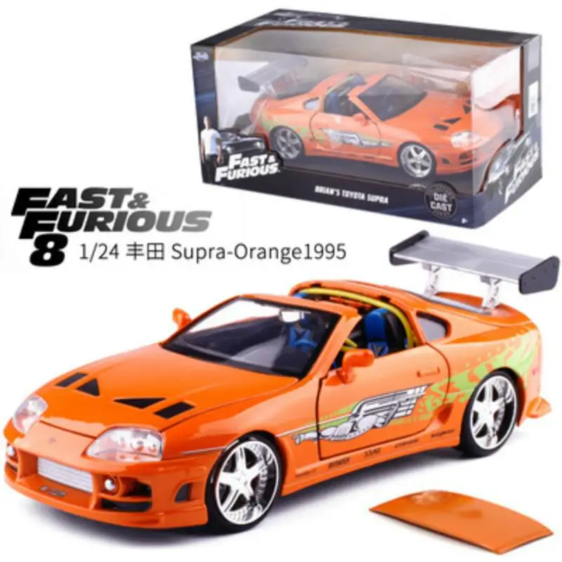 

1:24 Scale Fast Furious Diecast Orange Super Car Model Toy Miniature Metal Diecasts Toy Vehicles Model Children's Toys Gifts