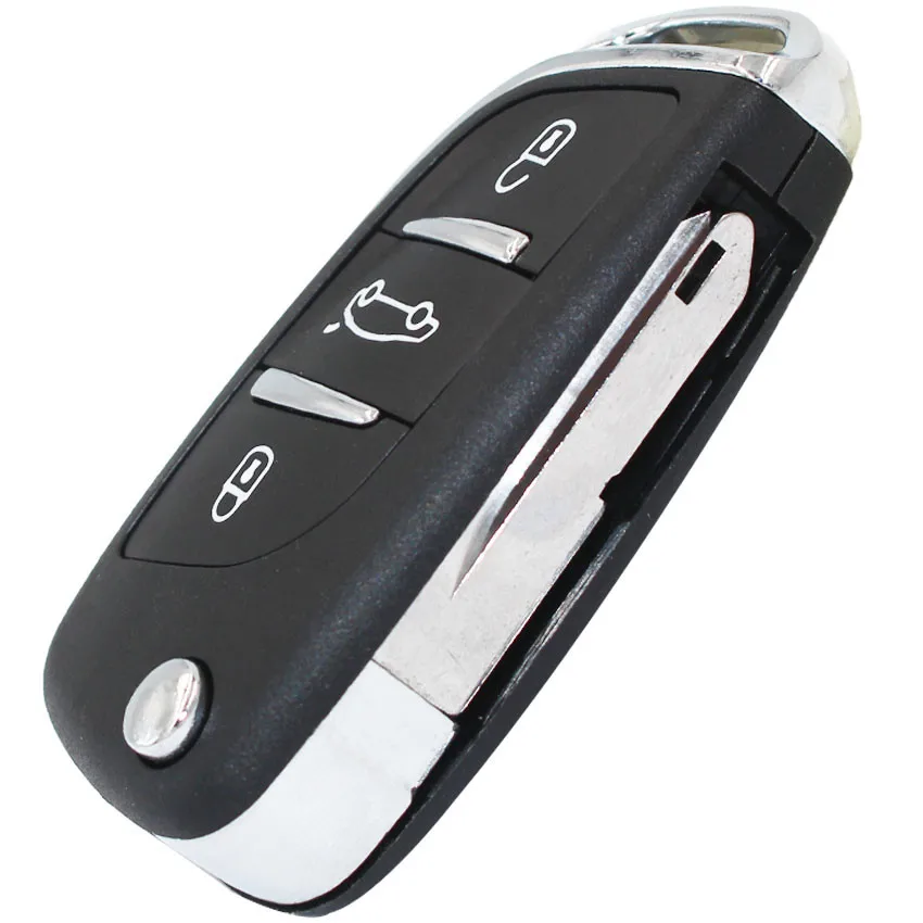 Складной ключ в стиле DS для Peugeot 206 207 206CC 3 кнопки бесключевой доступ дистанционный